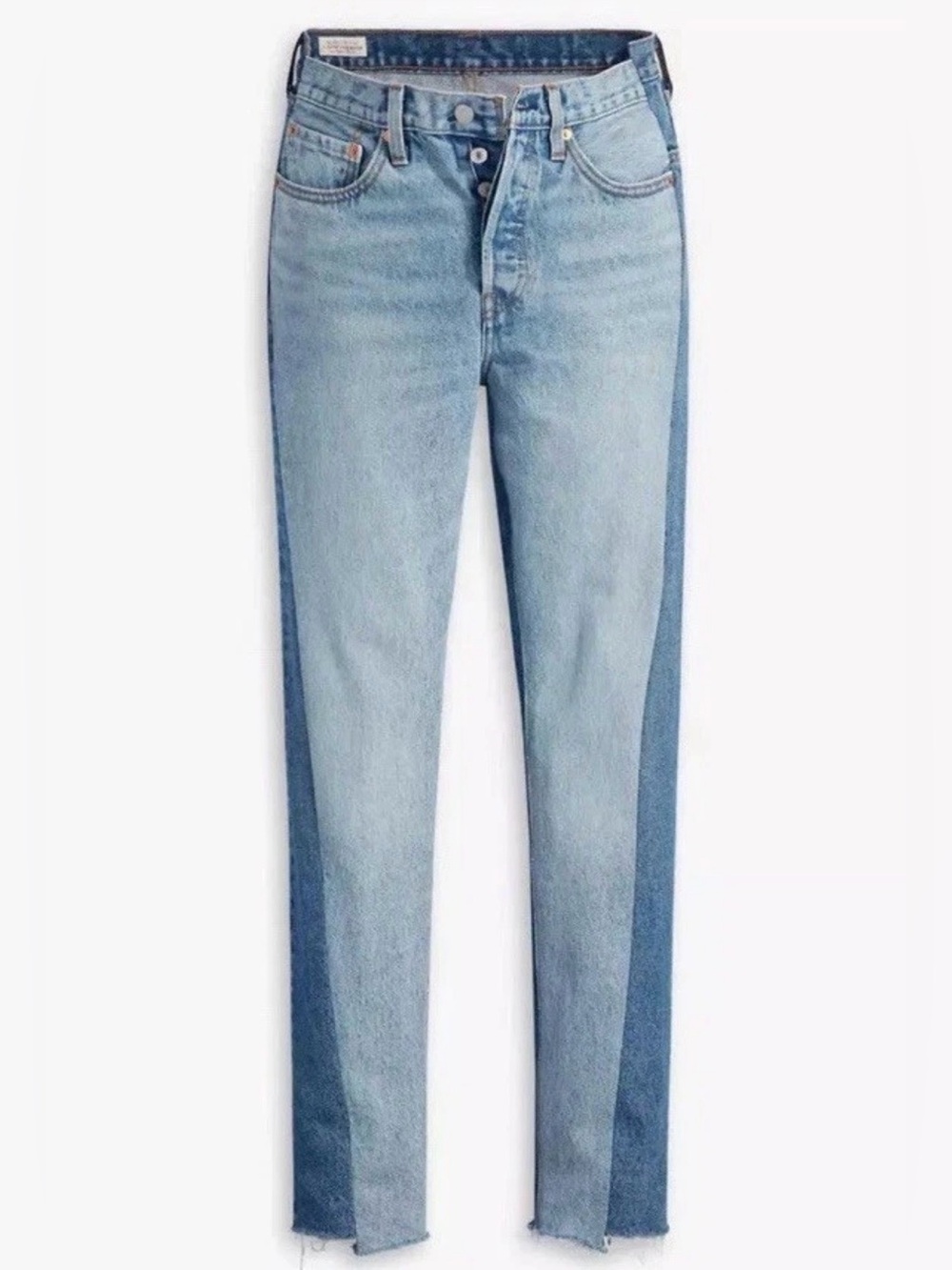 Levi's Women's 501 Spliced Jeans 28 x 30 Medium Wash High Rise Straight Leg EUC!